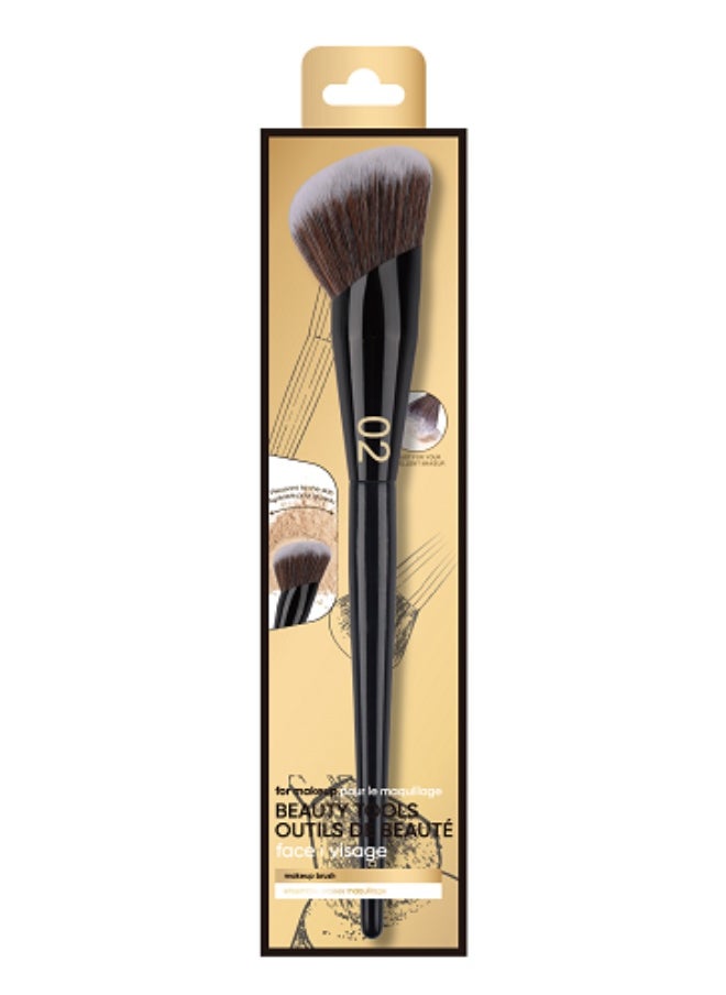 Miniso - A large angled powder brush from the Black Gold Series, designed for blending and buffing powders. - Image 1