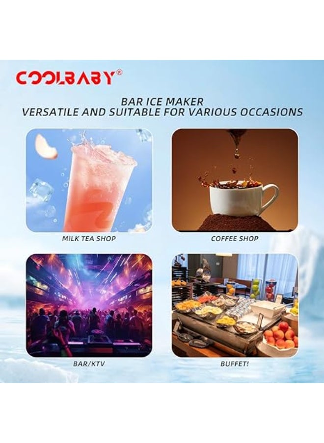 Cool Baby Commercial Milk Tea Shop Hotel New Large Ice Machine 120KG Fully Automatic Small Cube Ice Making Machine  - Image 5