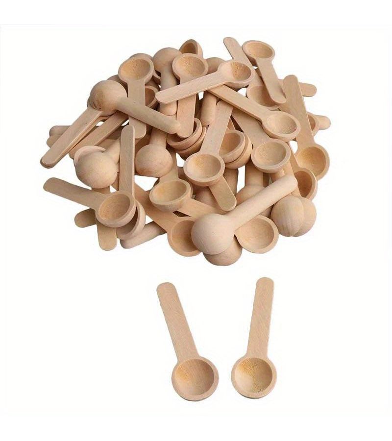 12Pcs 6.8Cm Mini Wooden Measuring Spoons For Kitchen Coffee Seasoning Honey Set - Image 5