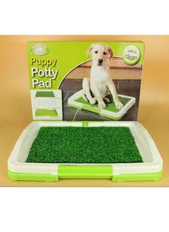 Dog Litter Box Pad Potty Training Synthetic Grass Mesh Tray 3 Layer Pet Toilet for Dogs Indoor Outdoor Use