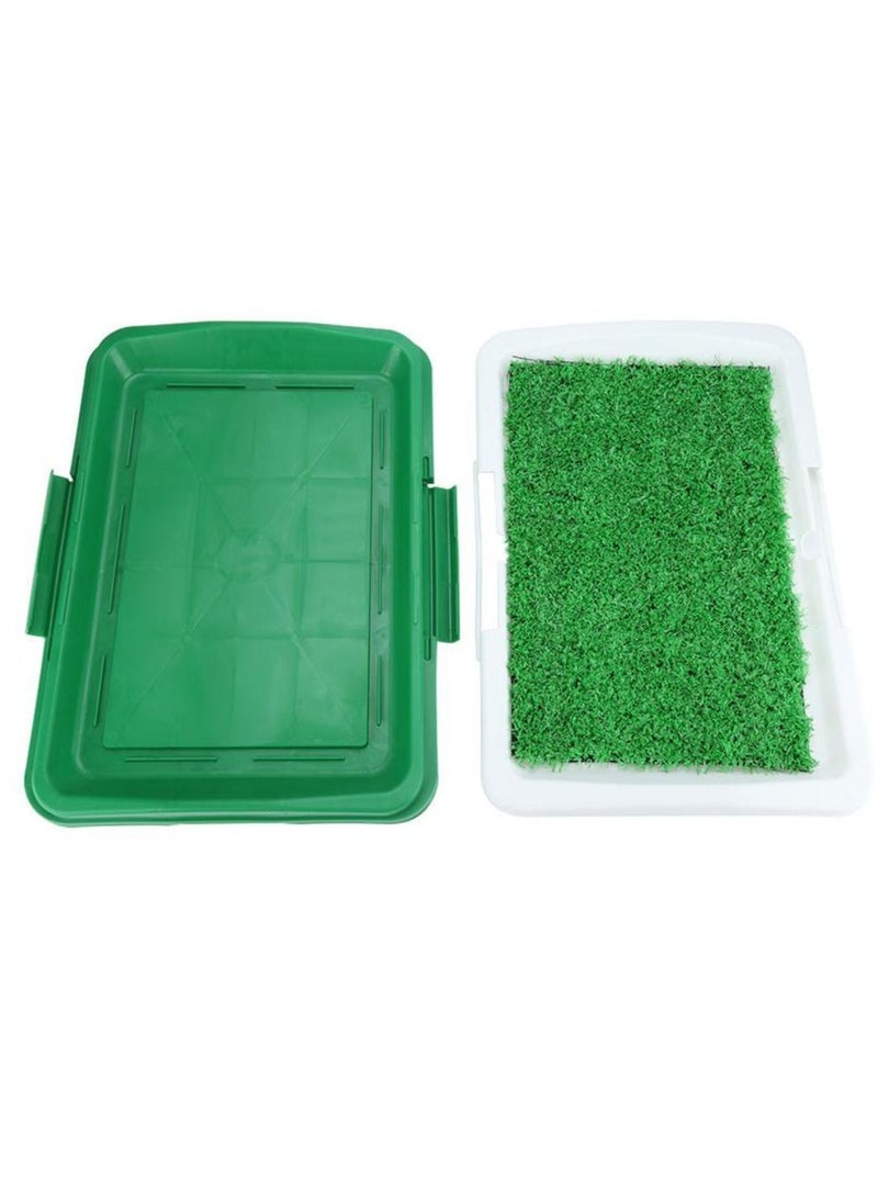 Generic - Dog Litter Box Pad Potty Training Synthetic Grass Mesh Tray 3 Layer Pet Toilet for Dogs Indoor Outdoor Use - Image 1