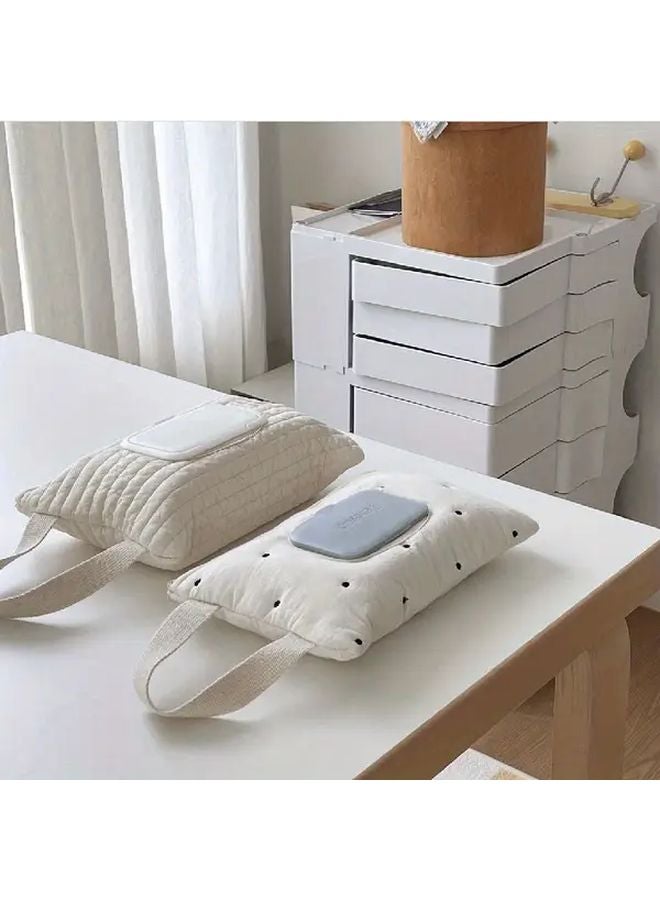 وايت ويف بوينت كار مناديل مبللة حقيبة غطاء قلاب العلوي منظم السفر المحمول - Image 1