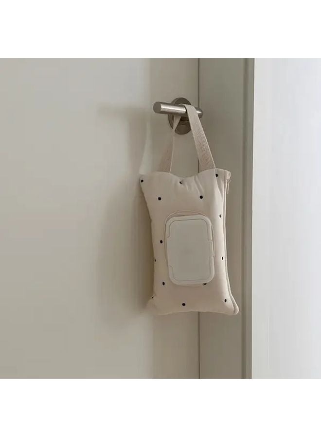 وايت ويف بوينت كار مناديل مبللة حقيبة غطاء قلاب العلوي منظم السفر المحمول - Image 2