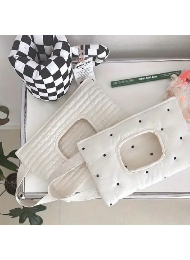 وايت ويف بوينت كار مناديل مبللة حقيبة غطاء قلاب العلوي منظم السفر المحمول - Image 5