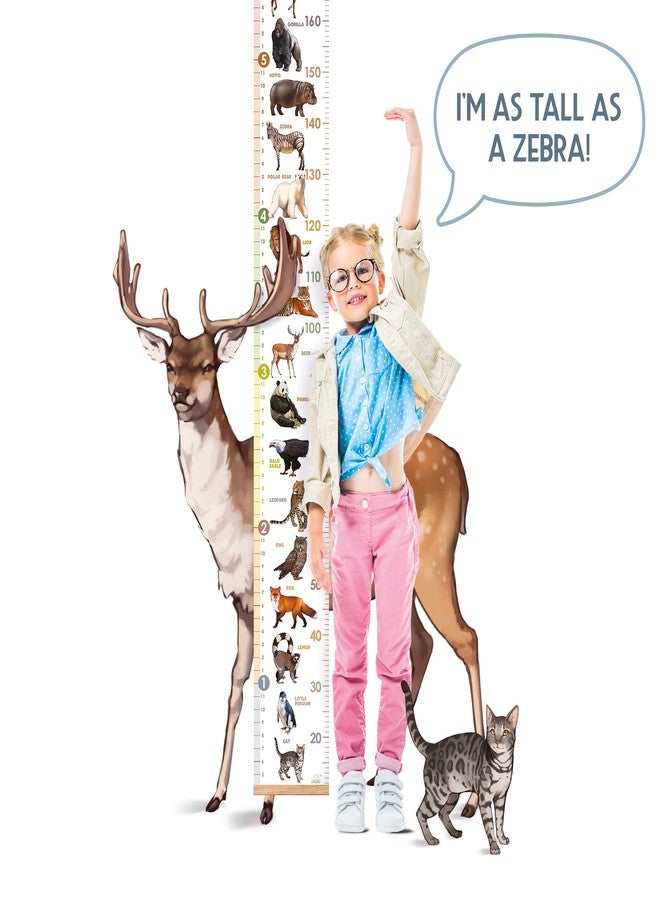 LIFELIKO Personalised Growth Chart for Animal Lovers, Removable Wall Ruler for Boys and Girls, Kid’s Room Decoration (Multicolor) - Image 2