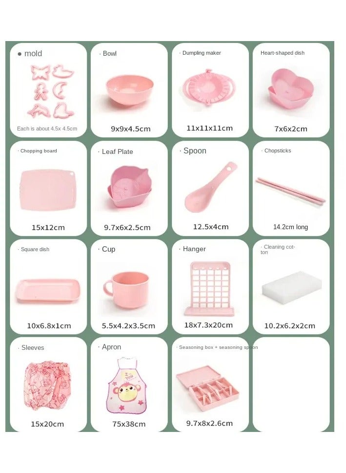 Real Cooking Toy Children's Mini Kitchen Complete Cooking Girl Small Kitchen Set Real Cooking Food Set for Kids Assorted Items