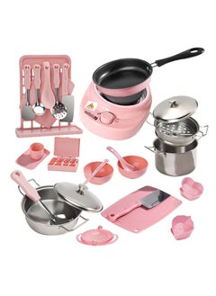 HEXABEX Real Cooking Toy Children's Mini Kitchen Complete Cooking Girl Small Kitchen Set Real Cooking Food Set for Kids  - Image 2