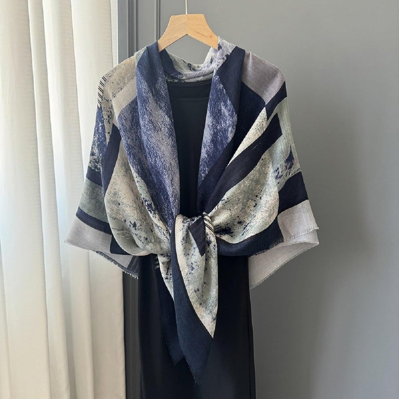 K-Elewon Large Square Scarf 51" Cotton and Linen Scarf Fashion Scarves Hair Wrapping Scarfs Neck Scarves for Women H23-01 - Image 2