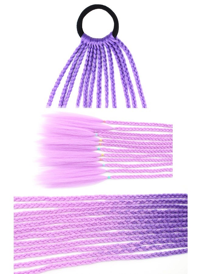 Colorful braids ponytail wig dreadlocks personality headwear - Image 5