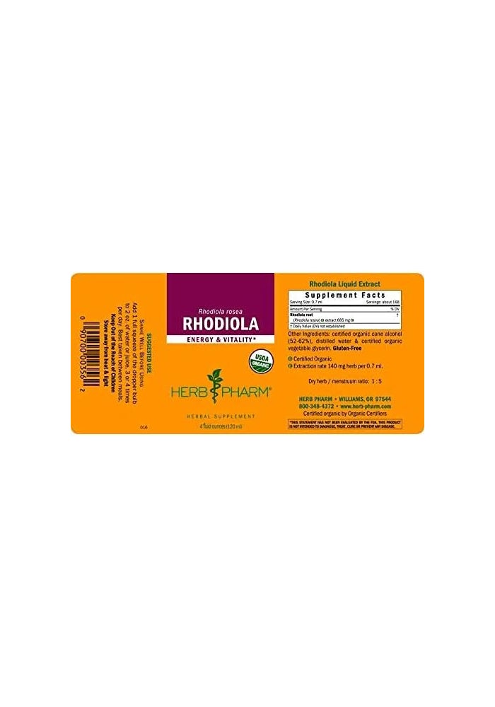 Herb Pharm Rhodiola Extract - 4 oz Liquid Herbal Supplement for Energy and Vitality - Image 2