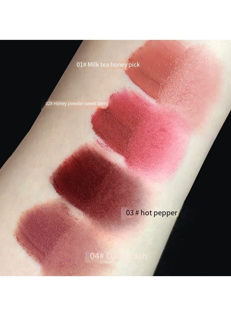 KASTWAVE Matte Velvet Lip Gloss Velvet Fog Lip Muddy Texture Long Lasting Non-Stick Cup Waterproof Feminine Lipstick for Lips and Cheeks Cute Bear Beauty Makeup  - Image 3