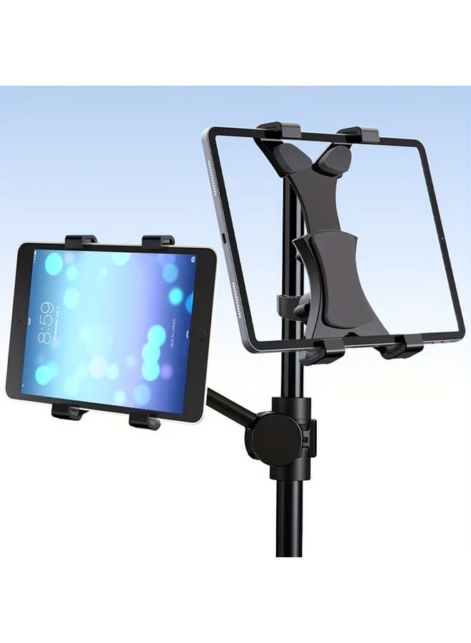 Black 360 Degree Rotating Microphone Stand For Tablet Smartphone Live Streaming - Image 2