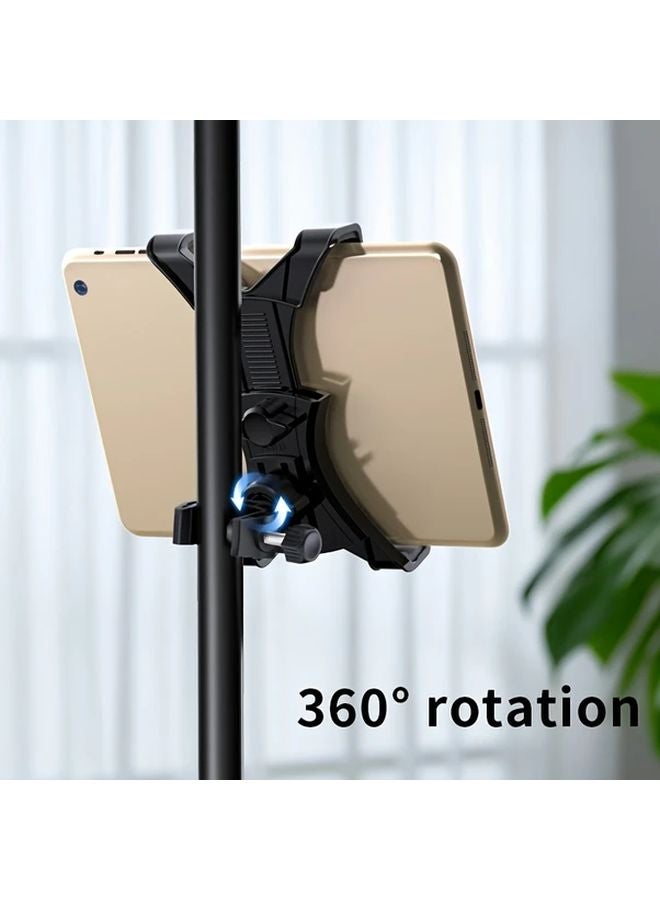 Black 360 Degree Rotating Microphone Stand For Tablet Smartphone Live Streaming - Image 5