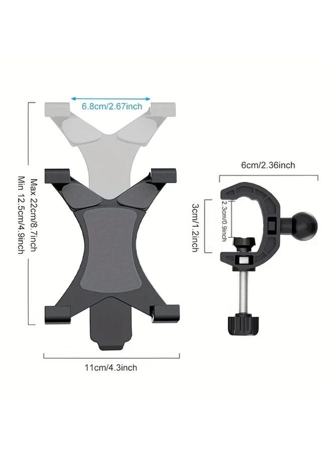 Black 360 Degree Rotating Microphone Stand For Tablet Smartphone Live Streaming - Image 3