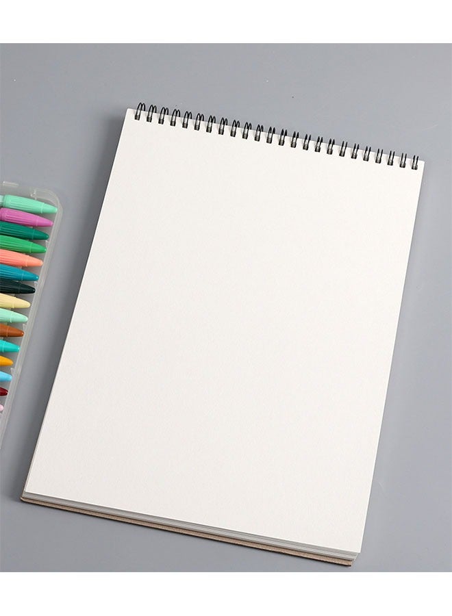 A4 Blank Notebook, Kraft Cover Sketchbook, Eye Protection Paper, Office Product for Sketching/Writing, Notebook for Journals, Travel Diaries, Poetry, 30 Sheets of Thick Paper - Image 1