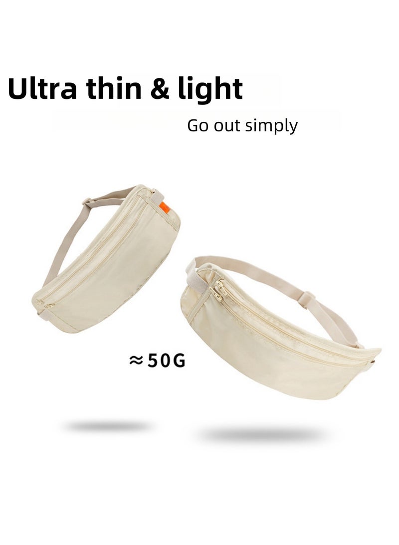 NOVOLAN NOVOLAN Close-Fitting Waist Pack, Anti-Theft Bag, Close-Fitting Waist Bag For Traveling Abroad, Sports Neutral Thin Invisible Passport Bag, Anti-Theft Wallet, Lightweight And Concealable (khaki)  - Image 4
