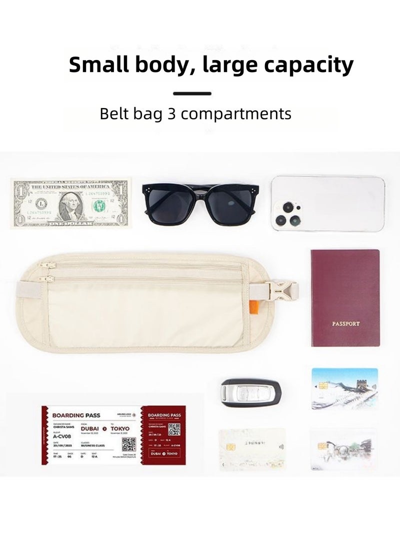 NOVOLAN NOVOLAN Close-Fitting Waist Pack, Anti-Theft Bag, Close-Fitting Waist Bag For Traveling Abroad, Sports Neutral Thin Invisible Passport Bag, Anti-Theft Wallet, Lightweight And Concealable (khaki)  - Image 5