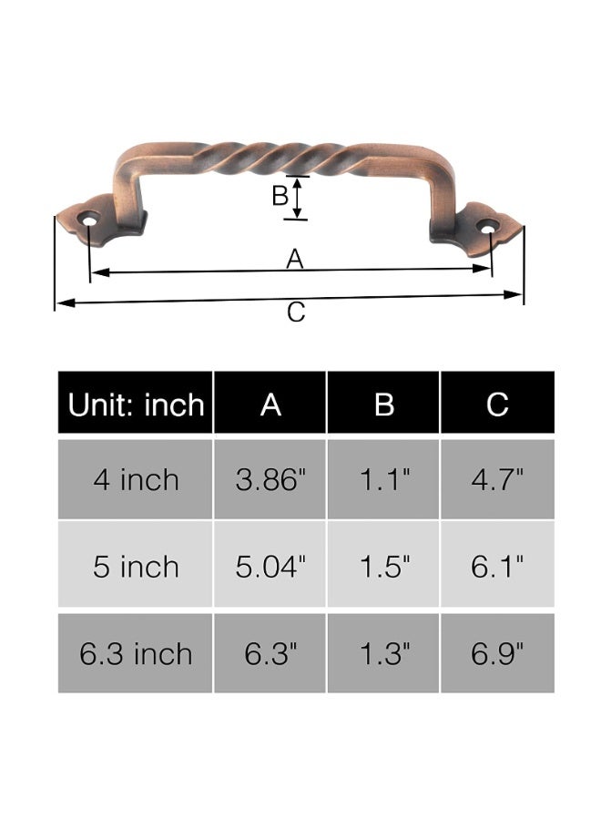LAMAY 2 Pack Barn Door Pull Handle Hardware for Wooden Garden Gate Shed Cabinet Door (Bronze) - Image 2