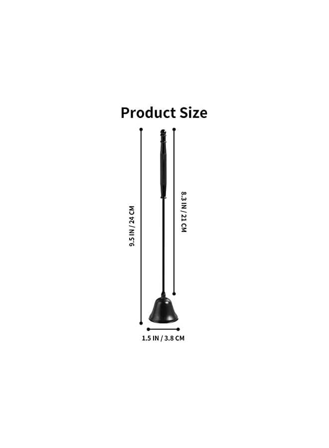 The Bros Candle Snuffer, Candle Snuffer Extinguisher with Long Handle, Polished Stainless Steel Wick Flame Snuffer for Putting Out Candle Flame Safely, Black Candle Snuffers Accessory for Candle Lovers - Image 2