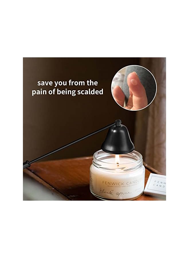 The Bros Candle Snuffer, Candle Snuffer Extinguisher with Long Handle, Polished Stainless Steel Wick Flame Snuffer for Putting Out Candle Flame Safely, Black Candle Snuffers Accessory for Candle Lovers - Image 3