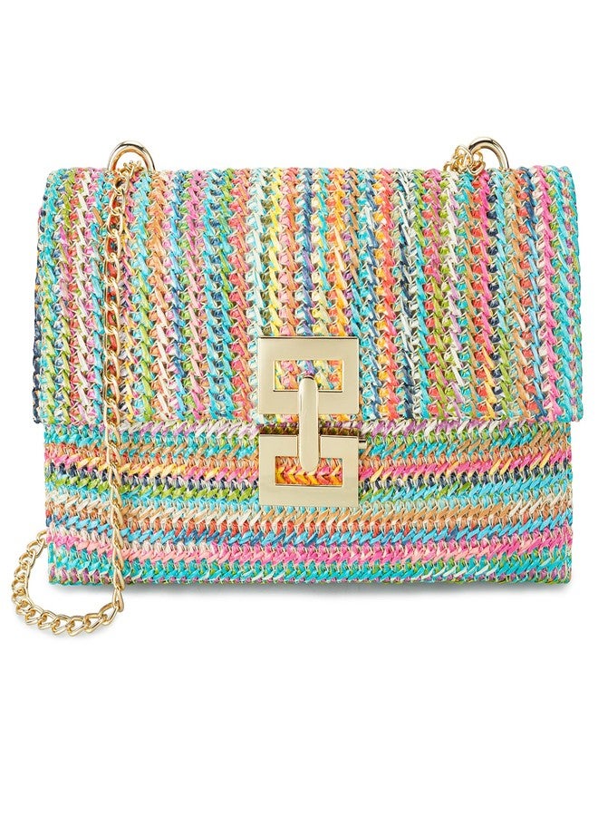 Gets Straw Clutch, Straw Clutch Women Hand-woven for Summer Beach Envelope Clutch Purse Wallet - Image 1