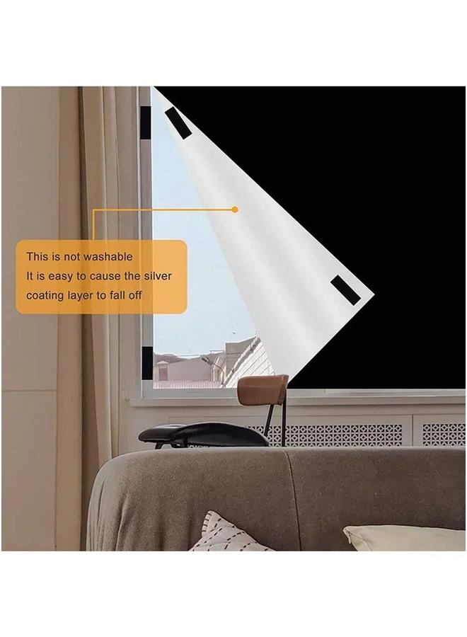HOMESTAR Portable Blackout Curtains With Self Adhesive Tape For Bedroom Living Room Bathroom And Attic 145*200 - Image 2