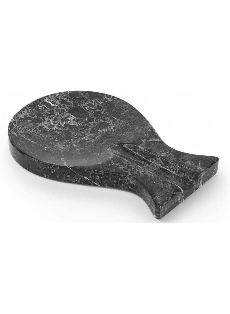 راديكالن حامل ملاعق من الرخام الأسود | حامل أدوات مطبخ مصنوع يدويًا بطول ٨ بوصات | حامل ملاعق طبخ عصري - Image 1