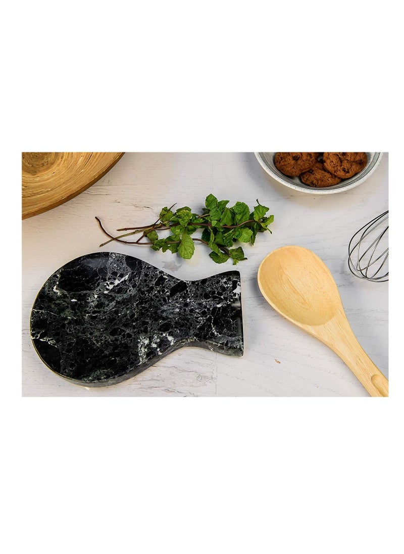 RADICALn RADICALn Spoon Rest Black Handmade Marble Big Utensils Organizer Kitchen Storage Accessories  - Image 3