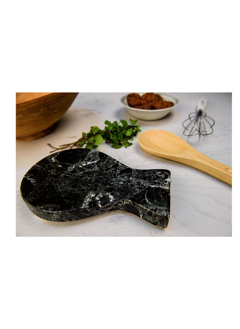 RADICALn RADICALn Spoon Rest Black Handmade Marble Big Utensils Organizer Kitchen Storage Accessories  - Image 4