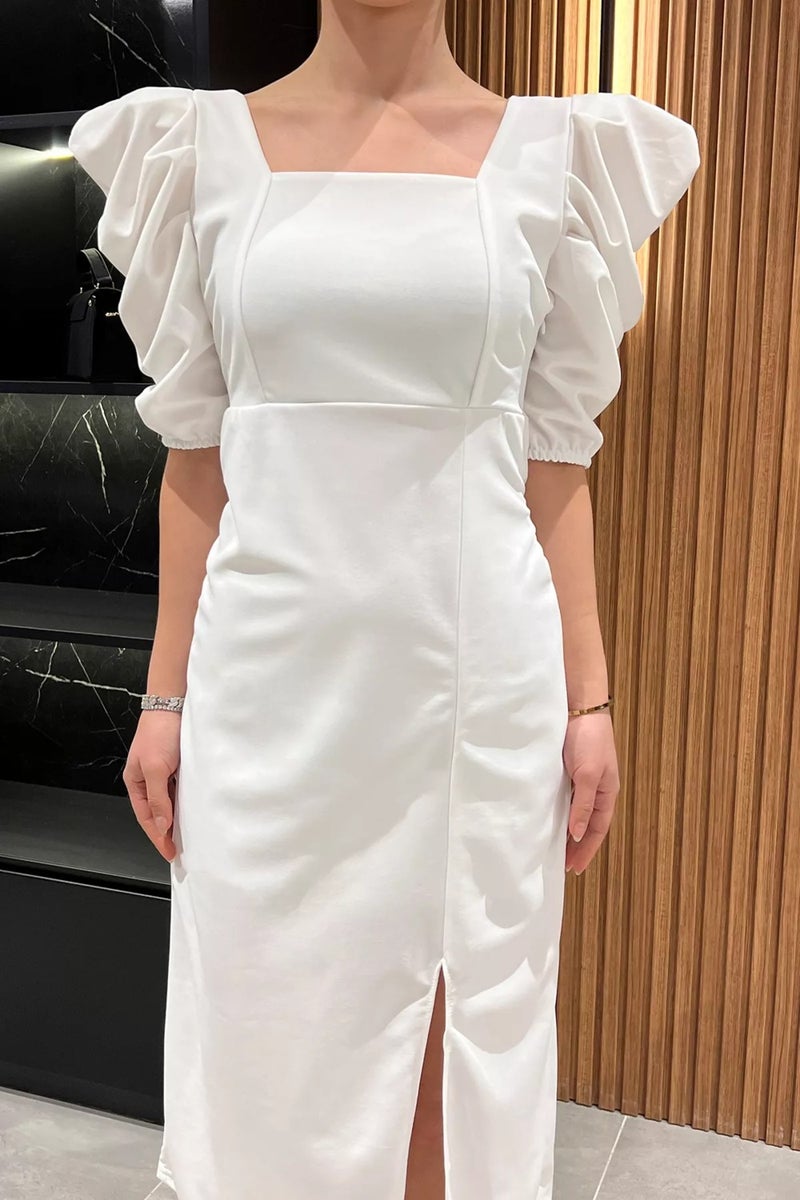 Gülseli Puff Sleeve Midi Dress  - Image 3