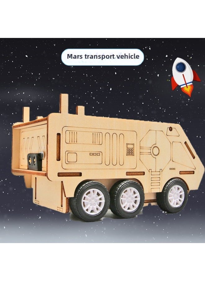 Science And Technology Small Production Satellite Space Astronomy Children's Hand-assembled Aviation Model Zhu Rong Mars Vehicle-Color:Mars Transport Vehicle - Image 1