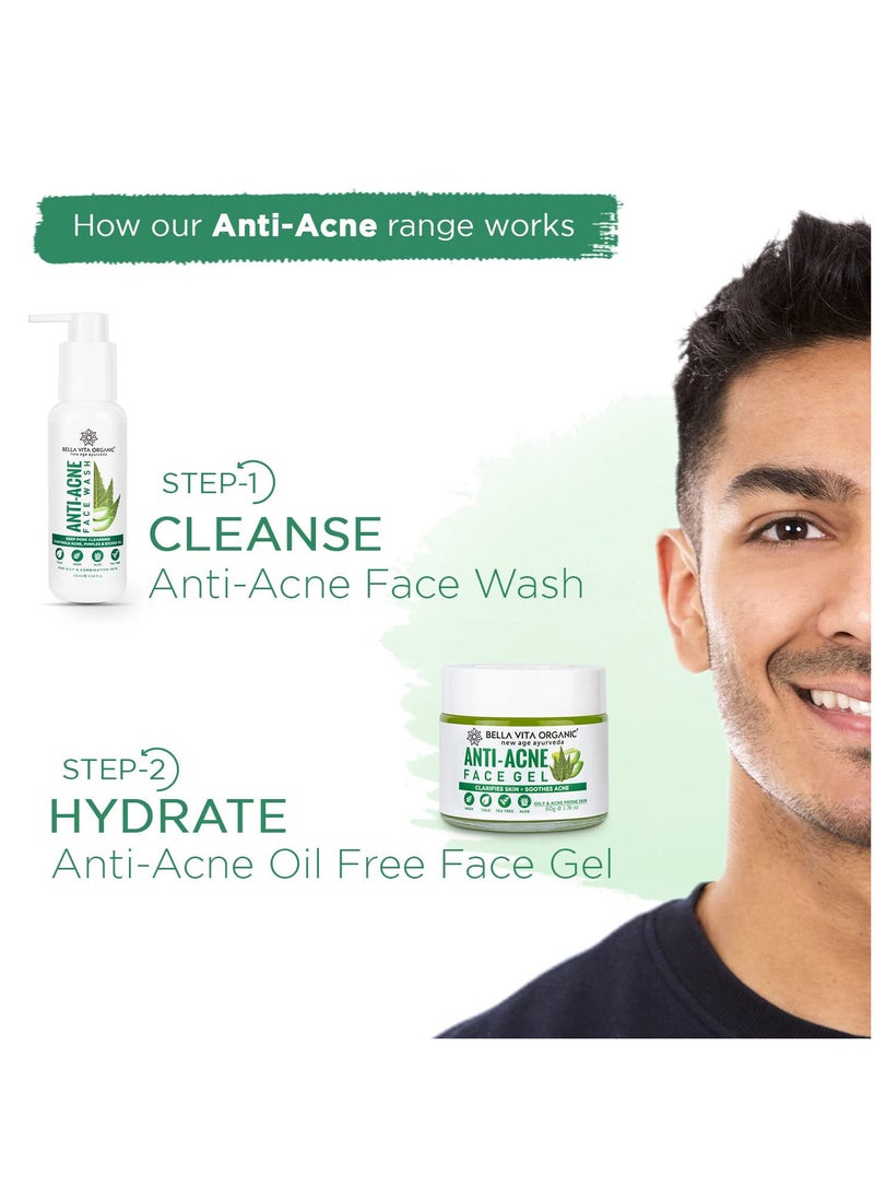 Bella Vita - Bella Vita Organic Anti Acne & Pimple Removal Face Gel Oil Free Hydrating Cream for Marks, Dark Spot Removal with Neem, Tea Tree and Aloe Vera, 50 gms - Image 1