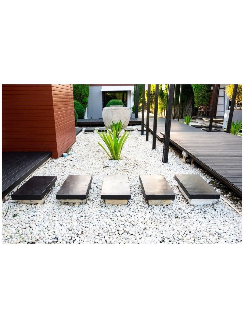 White Decorative Pebbles River Rock Large White Light Polished Stones For Glassware, Vases, Outdoor Graden, Lawn Aquariums 3Kg