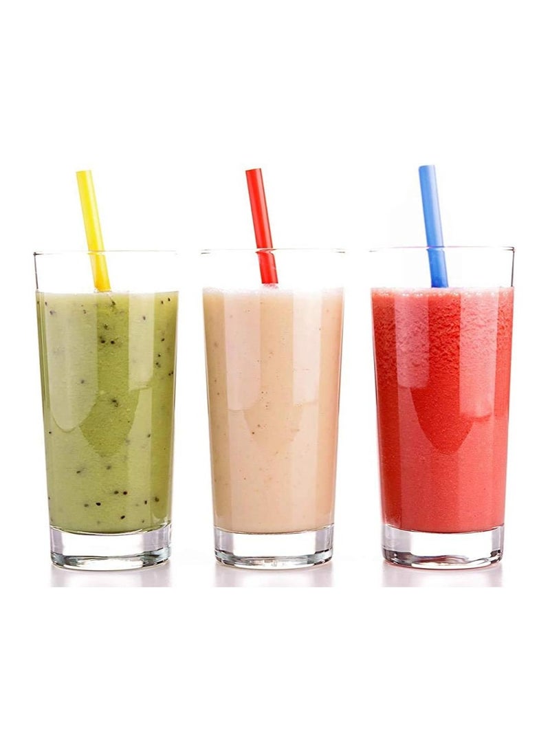 AMM Mixedcolor Plastic Straw Colorful Disposable Plastic Straws Widemouthed Large Straw Wide Straws for Milkshake and Smoothie  Pack Of 50 Pieces - Image 5