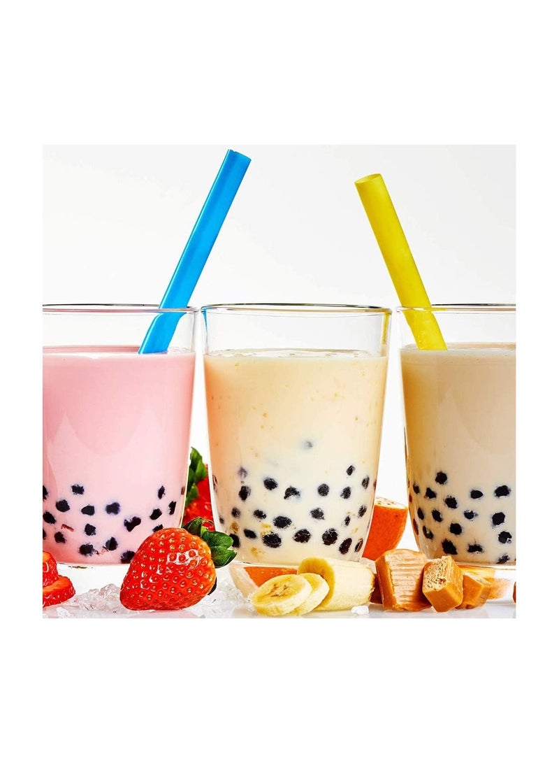 AMM Mixedcolor Plastic Straw Colorful Disposable Plastic Straws Widemouthed Large Straw Wide Straws for Milkshake and Smoothie  Pack Of 50 Pieces - Image 3