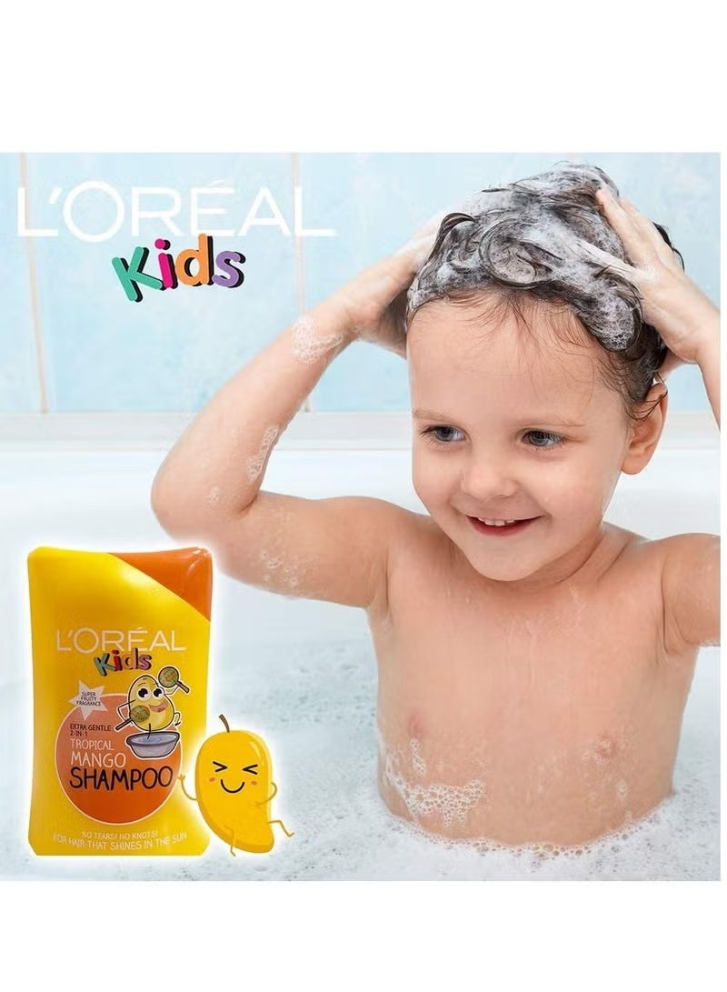 Shampoo شامبو لوريال للأطفال استوائي 250 مل + شامبو للأطفال بالفراولة 250 مل - Image 2