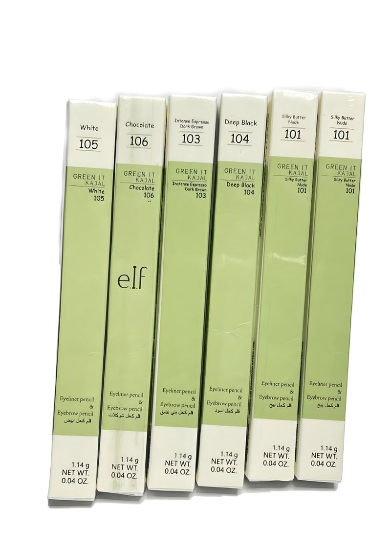 elf Kajal Eyeliner Pencil & Eyebrow Pencil 6Pcs  - Image 2