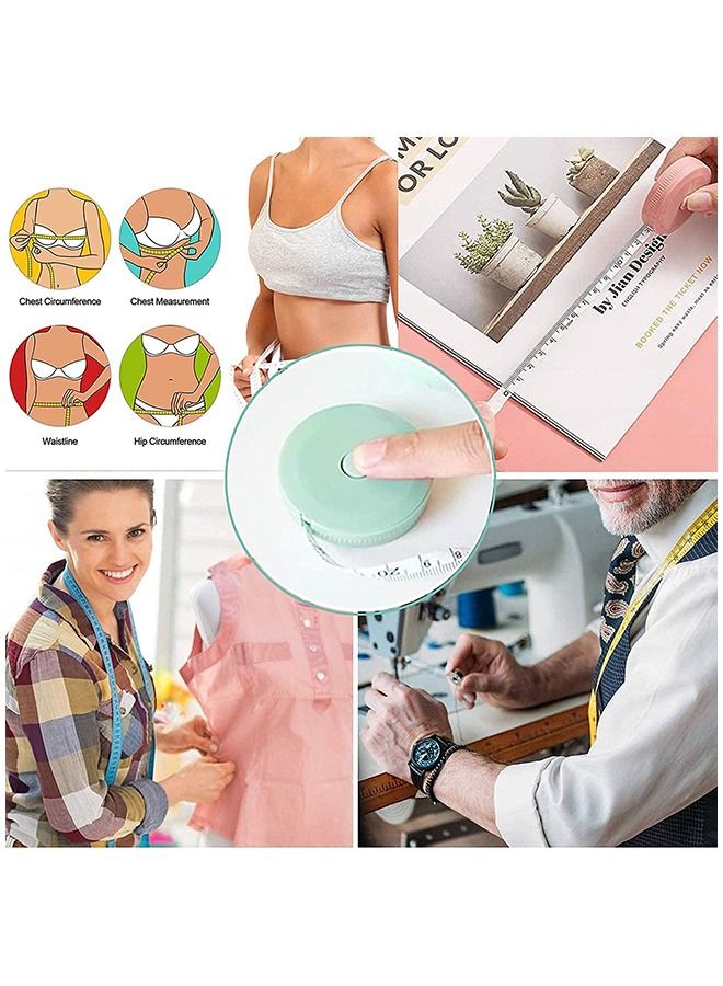Umiwin 2 Pcs Tape Measure For Body Measuring, 60 inch Measuring Tape For Body Cloth Measurements, Sewing Tailor, Double Scale Soft Tape Measure, Retractable Fabric Tape Measure - Image 5