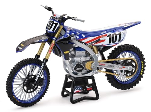 NewRay Toys Yamaha YZ450F Motocross of Nations Bike Eli Tomac Race Team Replica, 1:12 Scale, Kids, Gifts, Birthdays - Image 1