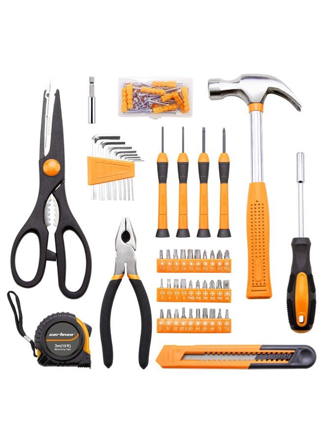 CARTMAN 126Piece Tool Set General Household Hand Tool Kit with Plastic Toolbox Storage Case Orange - Image 3
