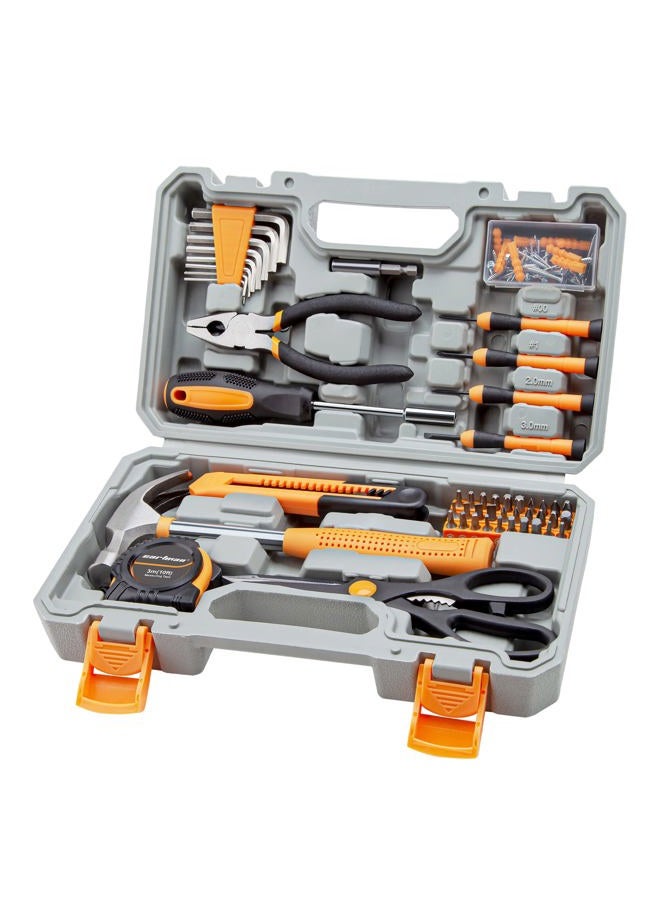 CARTMAN 126Piece Tool Set General Household Hand Tool Kit with Plastic Toolbox Storage Case Orange - Image 1