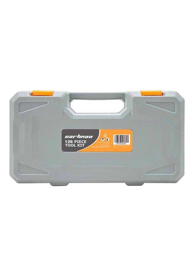 CARTMAN 126Piece Tool Set General Household Hand Tool Kit with Plastic Toolbox Storage Case Orange - Image 4