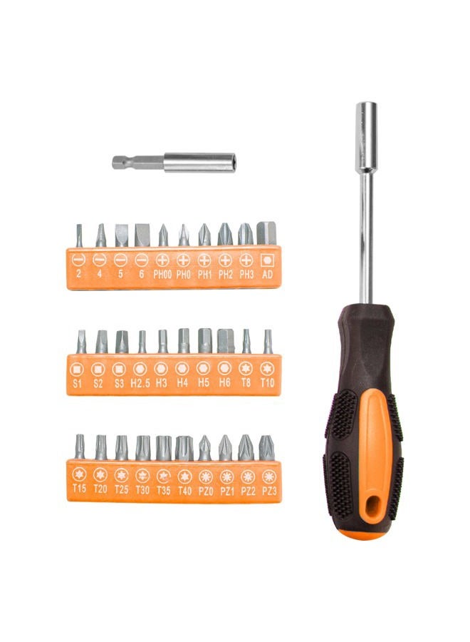 CARTMAN 126Piece Tool Set General Household Hand Tool Kit with Plastic Toolbox Storage Case Orange - Image 5