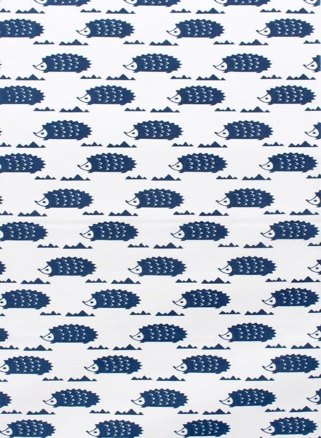 KOMESICHI irodori Japanese Traditional Towel Tenugui Hedgehog (White) 12.99 x 34.64 in with Tenugui Iroha (English Manual) Without Fray Prevention - Image 2