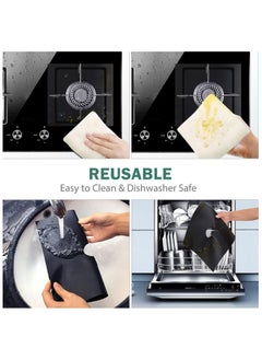 SHOWAY Stove Burner Covers - Gas Range Protectors, Countertop Accessories for Kitchen, Reusable, Customizable, Non-stick, Dishwasher Safe, Heat-resistant Stovetop Guard (8 Pack).  - Image 5