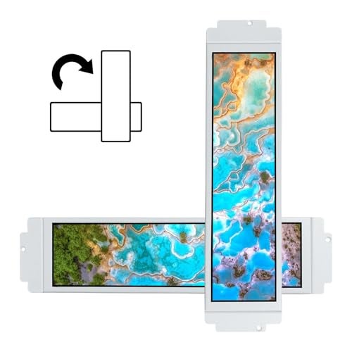 VSDISPLAY 9.1 Inch 1920x462 IPS Small Mini LCD Monitor PC Case LCD Screen Secondary Display Monitoring Computer Temperature CPU GPU RAM Data,White - Image 2