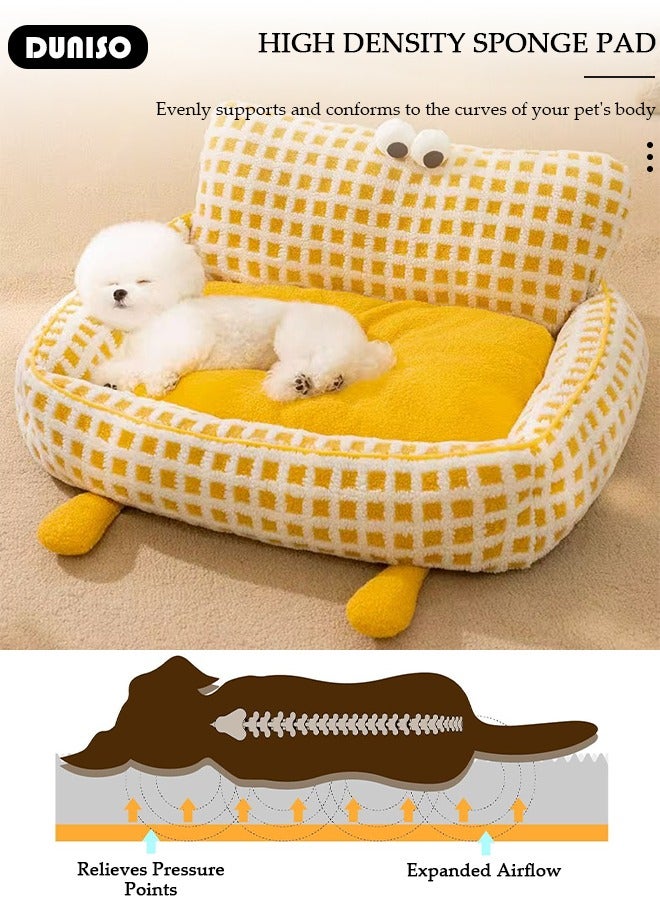 DUNISO Dog Bed, Non-Slip Pet Sofa Lounger Puppy Couch Removable Machine Washable Cover Cushion Big Cat Kennel Cot, Medium Large Adult Dogs Kitten Sleeping Mattress - Image 2