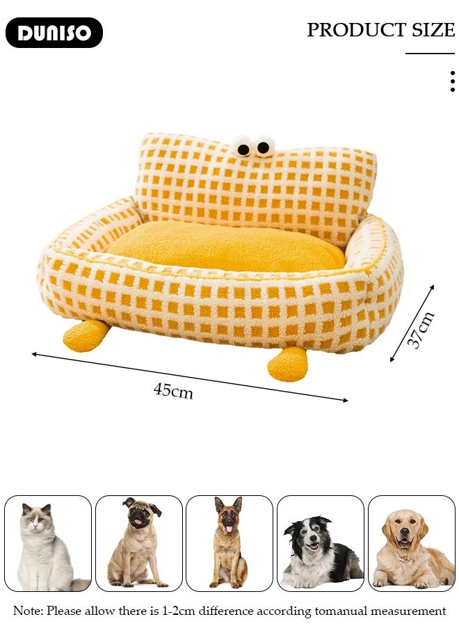 DUNISO Dog Bed, Non-Slip Pet Sofa Lounger Puppy Couch Removable Machine Washable Cover Cushion Big Cat Kennel Cot, Medium Large Adult Dogs Kitten Sleeping Mattress - Image 3