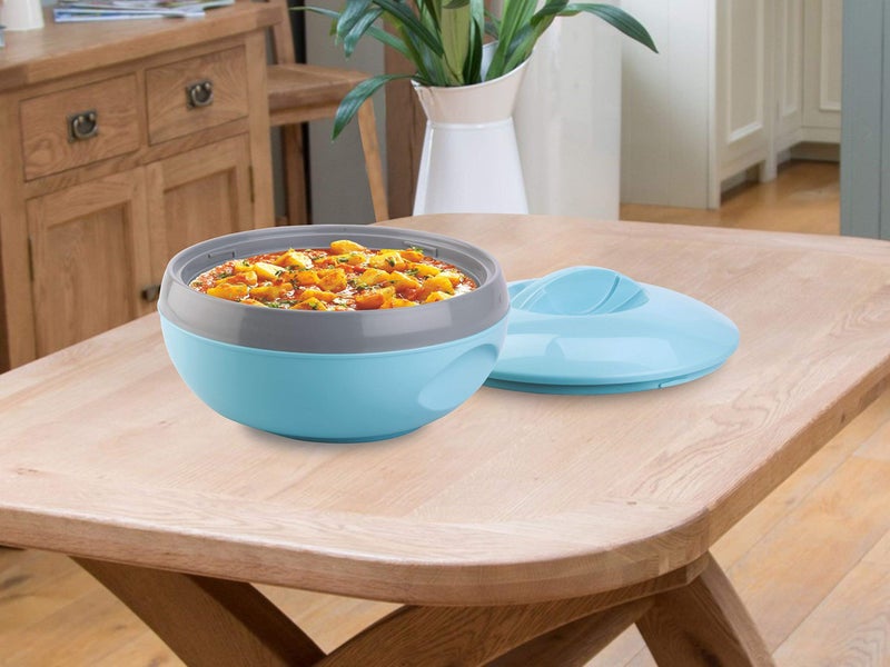 Asian Venus Inner Steel Casserole, 1000 ml, Blue|PU Insulated| BPA Free | Odour Proof| Food Grade | Easy to Carry | Easy to Store | Ideal for Chapatti | Roti | Serving Casserole - Image 4
