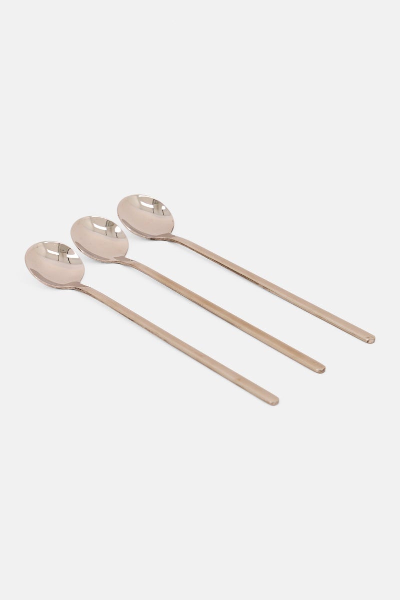 YOTO 3 Pcs Stainless Steel Dessert Spoons, Silver - Image 3